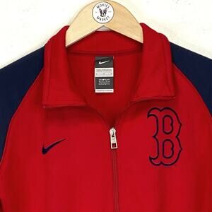 Boston Red Sox Track Jacket NIKE Womens Sz L MLB Authentic Baseball Sports Fan